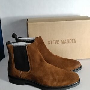 Steve Madden Men's Brown Suede Chelsea Boots